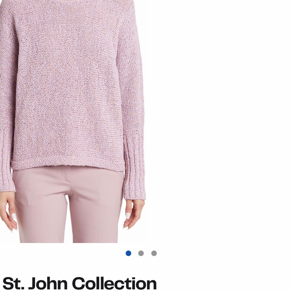 St. John marled knit jersey sweater size M - Picture 4 of 6